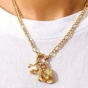 Chic Gold Charm Necklace